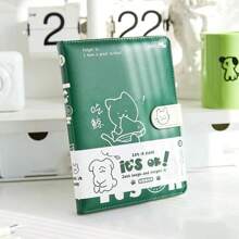 1 pezzo Taccuino in pelle spessa con fibbia creativa, copertina con animale verde carino, design di pagine interne multicolore creativo, cover in PU elastica e idrorepellente, diario, blocco note semplice, taccuino portatile, block notes, quaderno per vocabolario, libro per appunti, quaderno per ufficio, quaderno per il ritorno a scuola, regalo per il ritorno a scuola, regalo per compleanno/Natale/Ognissanti/Ringraziamento, premio scolastico e regalo di ricompensa, forniture per ufficio e scuola