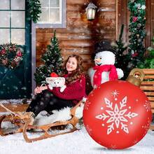 Bola De Decoración Inflable De Pvc De Navidad Gigante 60cm Con luces y control remoto y bomba - copos de nieve - Ver 5