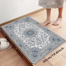 1 pieza Alfombra de área estilo bohemio roja, adecuada para decoración de dormitorio y sala de estar, uso en interiores, alfombras y tapetes decorativos para el hogar, baño, decoración exterior, felpudo de entrada, decoración de otoño, accesorios de baño, decoración de regreso a la escuela - Gris - Ver 12