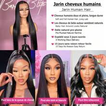 bling hair Perruque malaisienne en cheveux humains, 91 cm, densité 180 %, 33 x 10 cm, avec dentelle frontale transparente HD, pour femmes, perruque bon marché, nœuds décolorés, cheveux bling-bling