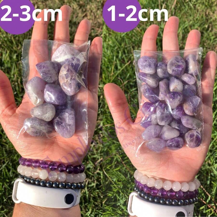 Tumbled Stone 100g - Wholesale Natural Crystal Tumbled Stone - 雪佛龍紫水晶 - 查看 1