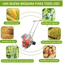 Sembradora Manual De Semillas con 7 Boquillas Dobles Contenedor incluido 6 Discos de semilla Intercambiables - Naranja - Ver 6
