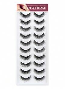 MAGEFY 10 Cặp Lông Mi Giả CC Curl Manga Fluffy Mi Giả Mink Mi Giả Mỏng, Dài Và Mềm Mại, Mi Giả Mink Lộn Xộn Mỏng Dài 8D Bộ Nối Mi Foxy Eye Lifting Look Bộ Lông Mi Toàn Bộ Làm Dài Và Làm Dày Góc Ngoài Của Mắt Trang Điểm Làm Đẹp Sử Dụng Hàng Ngày Du Lịch, Mắt Thanh Mảnh Tự Nhiên, Cong Và To, Dành Cho Phụ Nữ Sử Dụng Du Lịch, Tiệc Tùng, Tiệc Tùng Hoặc Quà Tặng Cho Phụ Nữ & Trẻ Em Gái ﻿ - Mi tự nhiên - Xem 3
