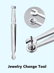 316L不锈钢专业穿刺钳，穿刺饰品更换工具，穿刺杠铃钳，穿刺球取出工具 - 3mm钳口，医用钢人体饰品球固定取出器，可松紧皮下锚钉钳，鼻中隔唇钉耳环钳，鼻中隔夹，轻松更换软骨鼻钉、唇钉和耳钉穿刺饰品