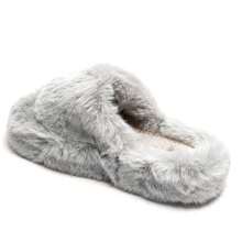 Faux Fur Indoor Mules - Soft And Comfortable Slippers For Women - Grey - View 3