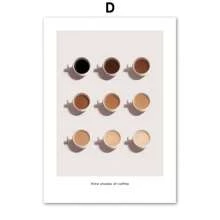 1pc Bánh Macaron Hạt Cà Phê Tranh Canvas Croissan Poster & Tranh In Bắc Âu Treo Tường Trang Trí Cửa Hàng Tráng Miệng Nhà Bếp Không Có Khung - Nhiều màu - Xem 24
