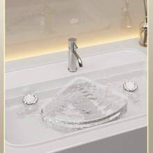1 pezzo Mensola d'angolo triangolare con ventosa ondulata, montata a parete per bagno/toilette/vanità, con rotazione a 90 gradi, salvaspazio, con gancio mobile, design a prova di perdite - Multicolore - Visualizzare 11