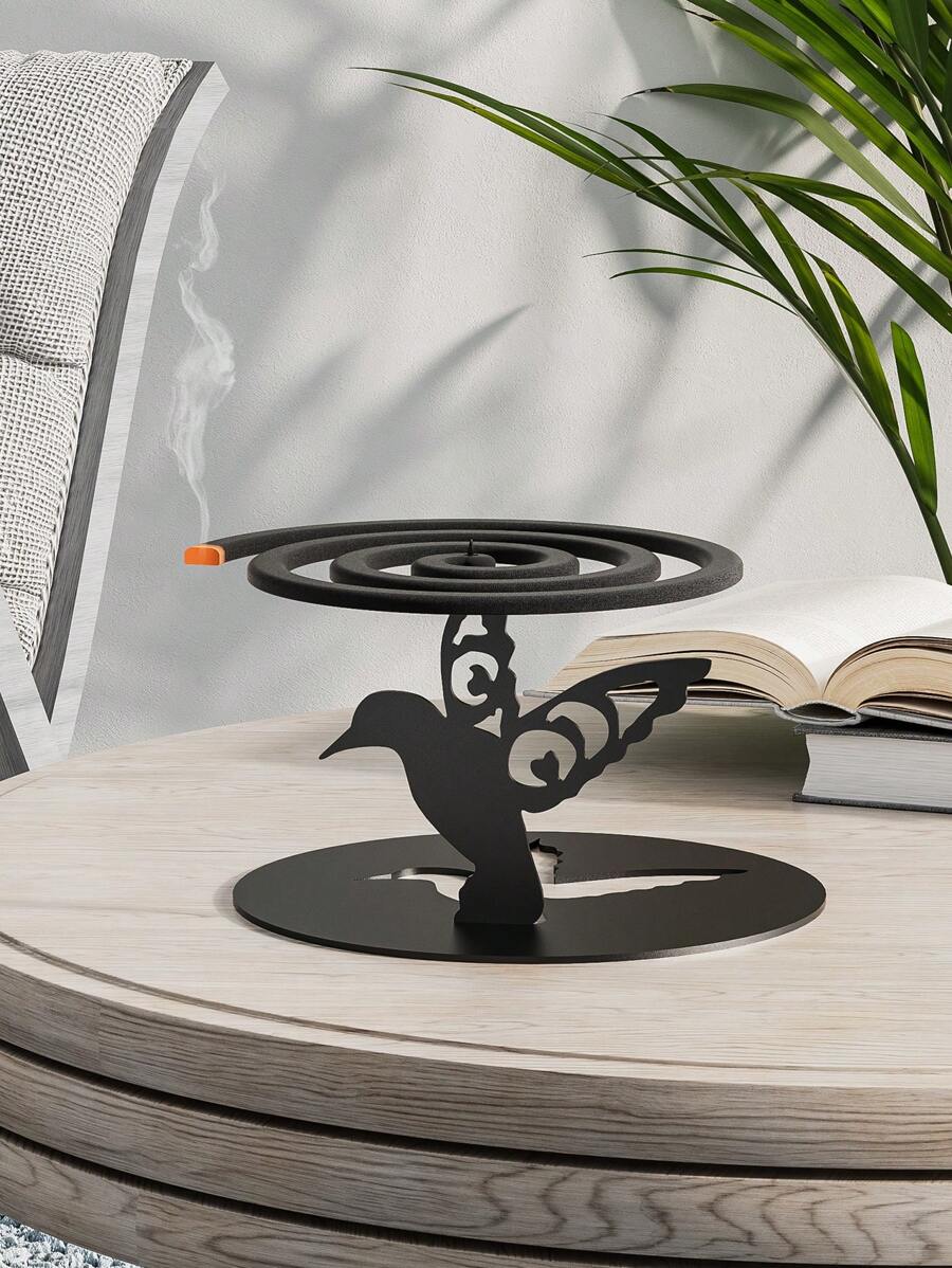 1 件便携式蚊香炉套装 - 现代香炉带盖和手柄，适合家庭和户外使用 - 有效的驱蚊架，设计紧凑，携带方便 - 彩色 - 查看 1