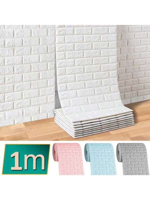 70cmx100cm 3D Wall Sticker Imitation Brick Bedroom Home Decor Waterproof Self-Adhesive DIY Wallpaper For Living Room TV Backdrop, Minimalist Home Decor, Modern Stickers, Gift, Living Room Decor, Home Bedroom Refresh, Kitchen Ideas, Bathroom Decor,Renovation Stickers Peel Wall Panels,Wall Paper, Wallpapers,Spring Decoration Items Refresh Your Home,Rama Decoration Stickers