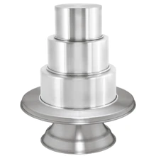 Rotating Ballerina No. 30 Cake Decorating + Set Of 3 Piece Molds 10, 15 And 20 Cm 10 Cm Height Aluminum - 銀色 - 查看 1