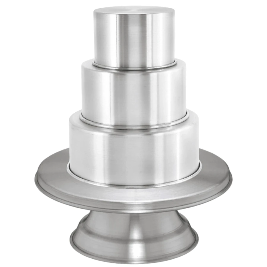 Rotating Ballerina No. 30 Cake Decorating + Set Of 3 Piece Molds 10, 15 And 20 Cm 10 Cm Height Aluminum - 銀色 - 查看 1