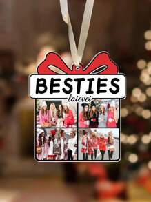 Customized Besties Photo Christmas Ornament 2024, Personalized Best Friend Forever Xmas Ornament, Picture Soul Sister BFF Bestie Ornament, Personalized Besties Ornament Christmas Add Picture,Personalized Gifts, Holiday Gifts, Valentine's Day, Christmas, Personalized Decorations