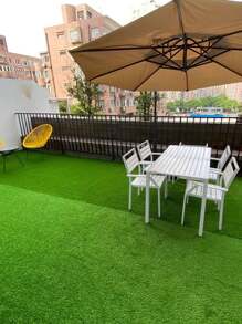 Nejlue Artificial Flowers/Plants1111 Home & Living 1pc Artificial Grass Door Mat Indoor/Outdoor Rug Green Turf Perfect For Multi-Purpose Home Entryway Scraper Garden Doormat Dog Mats - Green - View 2