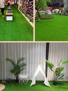 Nejlue Artificial Flowers/Plants1111 Home & Living 1pc Artificial Grass Door Mat Indoor/Outdoor Rug Green Turf Perfect For Multi-Purpose Home Entryway Scraper Garden Doormat Dog Mats - Green - View 5