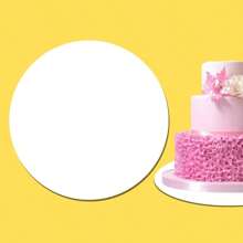 Kit With 5 Cake Stands Cake Board In 3mm MDF Board 15x15cm - White Cake Base - 白色 - 查看 1