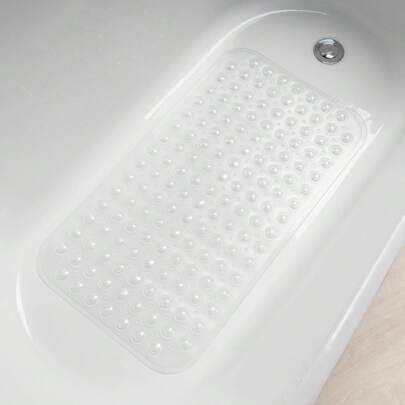 1 pezzo Tappetino antiscivolo per vasca da bagno trasparente - Ultra-grip, tappetino da doccia, tappetino da bagno lavabile in lavatrice con fori di drenaggio e ventose - Perfetto per vasche e docce, decorazione bagno, accessori bagno, essenziale per la casa, decorazione autunnale, ritorno a scuola