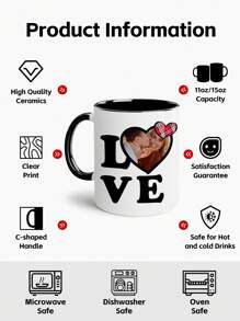 1 件，个性化马克杯，为情侣定制咖啡杯，个性化添加您自己的照片陶瓷杯，情人节礼物，送给您的爱人。用照片定制您的咖啡杯，丈夫送给妻子的礼物，男朋友送给女朋友的礼物，送给他/她的最佳节日礼物 - 多色 - 查看 8