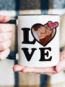 1 件，个性化马克杯，为情侣定制咖啡杯，个性化添加您自己的照片陶瓷杯，情人节礼物，送给您的爱人。用照片定制您的咖啡杯，丈夫送给妻子的礼物，男朋友送给女朋友的礼物，送给他/她的最佳节日礼物 - 多色 - 查看 9