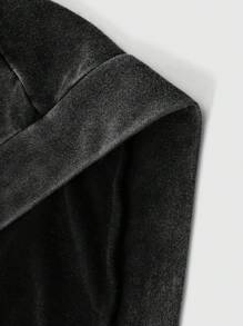 Men's Letter & Portrait Print Zip-Up Hooded Sweatshirt, Suitable For Spring And Autumn - Black - View 7