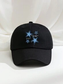 1 chiếc mũ bóng chày in hình ngôi sao năm cánh, mũ chơi golf thoáng khí có thể điều chỉnh, phù hợp cho cả nam và nữ, mũ chống nắng vành cong thời trang, mũ che nắng Y2K cho cặp đôi, sử dụng ngoài trời trong mọi mùa - in - Xem 21