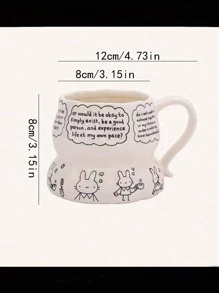 这是一款350毫升的手工捏杯系列。米色手工捏杯采用陶瓷工艺精制而成。可爱的卡通图案魅力十足，清新的风格为生活增添了一丝温暖的气息。回到学校 - 同款 - 查看 3