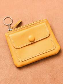 1 件皮革钱包零钱包，男女迷你拉链零钱包，身份证手机夹，多功能手提包 - 零錢包 - 查看 13