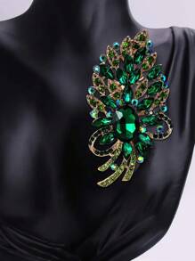 Large Crystal Flower Brooch Luxury Party Banquet Pin Gift Dress Skirt Pin Valentines - Crystal Flower Brooch - View 7