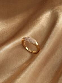 rakol 1pc Fashionable Cubic Zirconia Minimalist Thin Ring For Women