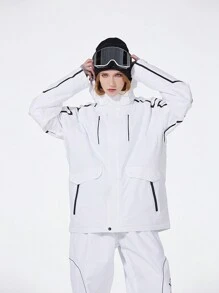 SPEED PANDA 1 Pieza Chaqueta térmica impermeable y a prueba de viento para snowboard, manténgase abrigado y seco, abrigo cómodo para montañismo, senderismo, esquí, ropa exterior unisex, ropa deportiva para hombres y mujeres (excluyendo accesorios) Conjuntos de esquí