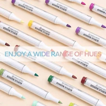 专业彩色马克笔套装，9 色带刷头丙烯酸涂料马克笔，适合青少年使用，油漆笔丙烯酸马克笔适用于纸张、DIY 工艺品、岩石绘画、帆布、石头、玻璃、陶瓷 - 莫內紫9色 - 查看 7