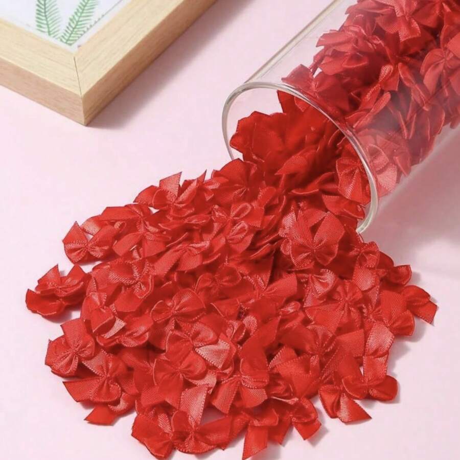 35 件多色迷你丝带蝴蝶结，适用于情人节生日礼物包装 DIY 装饰材料 - 彩色 - 查看 1
