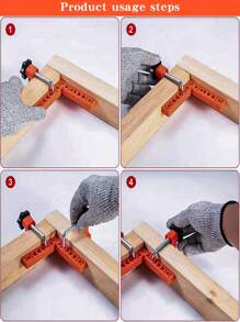 3-Inch 6pcs, 4-Inch 4pcs, 6pcs Clamps Woodworking 90 Degree Square Ruler Set, Home Decor DIY Tools, Suitable For Making Frames, Cabinets, Boxes, Christmas Manual Tool Set/Holiday Party Woodworking Tools
