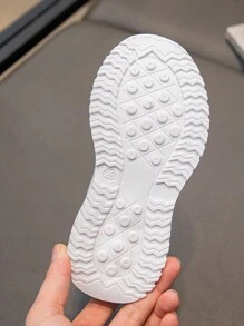 儿童运动鞋2024春秋新款软底男童跑步鞋百搭学生鞋时尚女童休闲运动鞋 - 黑色 - 查看 6