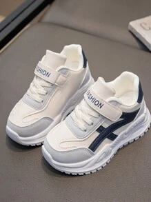 儿童运动鞋2024春秋新款软底男童跑步鞋百搭学生鞋时尚女童休闲运动鞋 - 黑色 - 查看 1