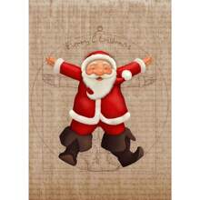 1 件卡通可爱圣诞老人海报快乐圣诞老人帆布画墙壁艺术适合可爱儿童客厅家居装饰圣诞礼物无框架 - 彩色 - 查看 9