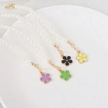 3 phụ kiện cốc màu ngẫu nhiên, mặt dây chuyền hoa ngọc trai thẩm mỹ, có thể sử dụng cho mặt dây chuyền cốc, màu tím/xanh lam/đỏ/hồng/đen và các màu khác của mặt dây chuyền, móc khóa nối, dây chuyền hoa đa chức năng, mặt dây chuyền hoa ngọc trai dễ thương, mặt dây chuyền hoa cây, quà tặng cho cô ấy. - Nhiều màu - Xem 7