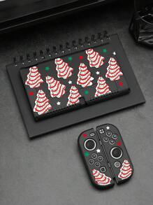 กระเป๋าใส่สายชาร์จและลายต้นคริสต์มาสและดวงดาว 1 ชิ้น/เคสป้องกันคอนโซล Switch เข้ากันได้กับ Nintendo Switch OLED/Switch NS รุ่นแบตเตอรี่ยาวนานขึ้น ขาตั้งในตัว ใส่การ์ดเกมได้สูงสุด 10 ใบ อุปกรณ์ควบคุมเกมพกพา ทนต่อแรงกระแทกและการกดทับ - มัลติคัลเลอร์ - ดู 16