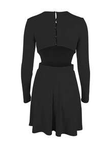 Kami Spring&Summer Outfits For Women ,Sunset DateDressing Up,Hot Girl Sexy, Solid Color, A-Line Skirt, Party Mini Dress,Chic,Valentine,Tops - Black - View 9