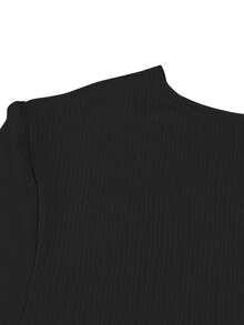 Kami Spring&Summer Outfits For Women ,Sunset DateDressing Up,Hot Girl Sexy, Solid Color, A-Line Skirt, Party Mini Dress,Chic,Valentine,Tops - Black - View 10