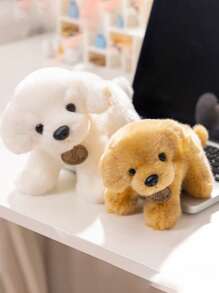 毛绒狗玩偶，小狗玩偶，女孩用可爱毛绒动物泰迪熊，金毛猎犬毛绒玩具抱枕 - 彩色 - 查看 12