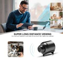 1080P 迷你 WiFi 安全摄像头，2.4G WiFi 监控摄像头，带夜视、运动检测、家庭安全摄像头、广角 IP 摄像头