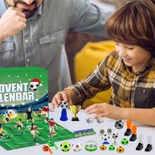 Calendario de Adviento 2024, calendario de adviento de bloques de construcción | Bloques de construcción con temática de fútbol, juguetes antiestrés, cuenta atrás para la entrega de regalos - Multicolor - Ver 8