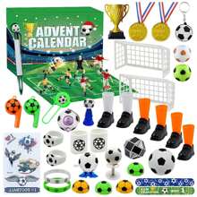 Calendario de Adviento 2024, calendario de adviento de bloques de construcción | Bloques de construcción con temática de fútbol, juguetes antiestrés, cuenta atrás para la entrega de regalos - Multicolor - Ver 7