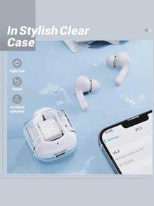 TWS 耳机 无线耳塞 带运动腰包 Earpods 白色 LED 电量显示 触控耳塞 带包 - 白色 - 查看 5