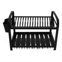 Mak-Inox SEC16EPT 16-Plate Dish Drainer In Black Stainless Steel With Cutlery Holder - màu đen - Xem 4