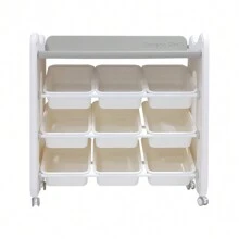 Montessori Toy Organizer Bookcase And Shelf - White - View 5