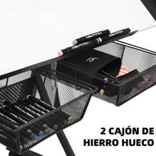 Restirador Profesional 96x60cm Arquitectura Dibujo + Banco - Negro - Ver 6