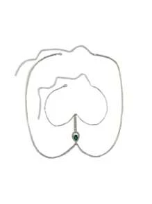 1 chiếc vòng cổ pha lê hình giọt nước thời trang, phụ kiện trang sức cơ thể gợi cảm cho phụ nữ - Nhiều màu - Xem 3