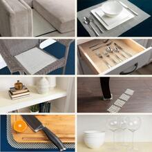 上海 YF 防滑橱柜衬垫和抽屉垫，厚实坚固的支撑，非粘性衬垫，用于保护厨房橱柜和抽屉、浴室，易于安装，透气，12 英寸 X 20 英尺，灰色，无害无味