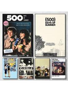 1 幅浪漫电影《和莎莫的 500 天》（2009）- 电影艺术海报帆布画墙面印刷画客厅家居装饰无画框 - 彩色 - 查看 2